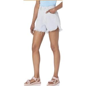 7 For All Mankind Cut Off Shorts Easy Ruby High Rise‎ Button Fly Denim Size 24
